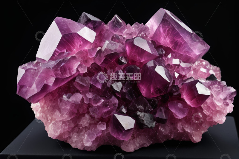 高清大图下载【趣麦麦图】紫水晶矿石特写