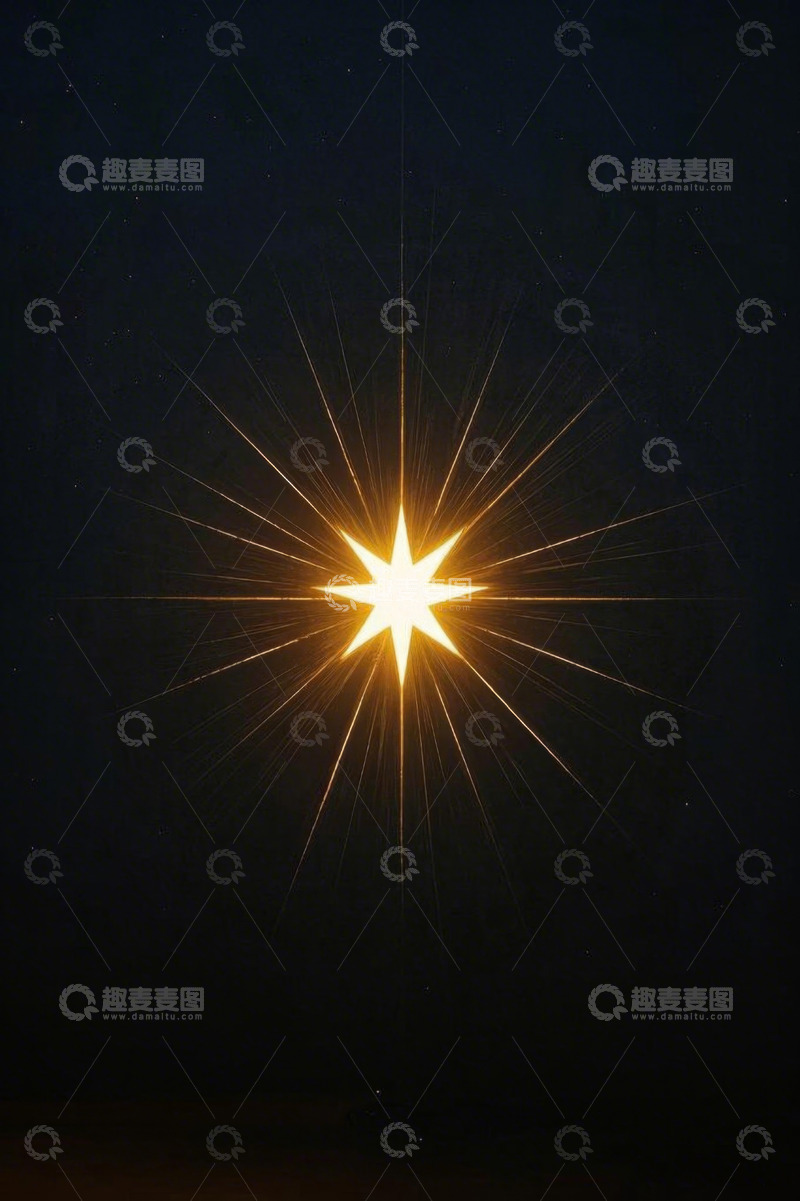 高清大图下载【趣麦麦图】夜空中闪耀的星芒光芒