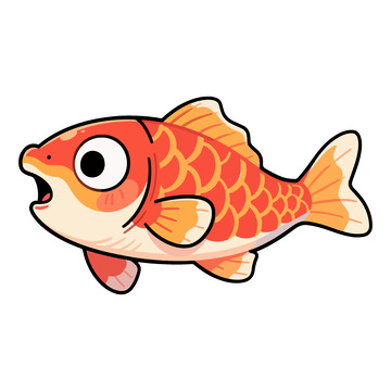 卡通鱼插画素材