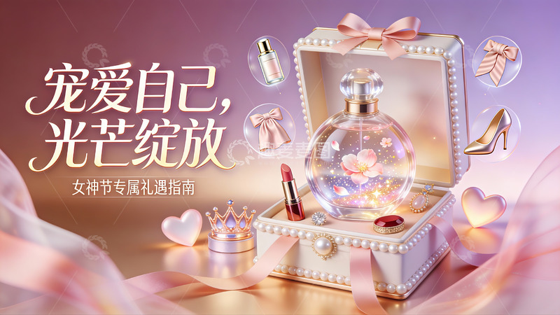 高清大图下载【趣麦麦图】女神节宠爱自己的光芒时刻