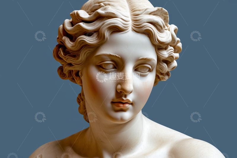 高清大图下载【趣麦麦图】古典女性雕塑特写