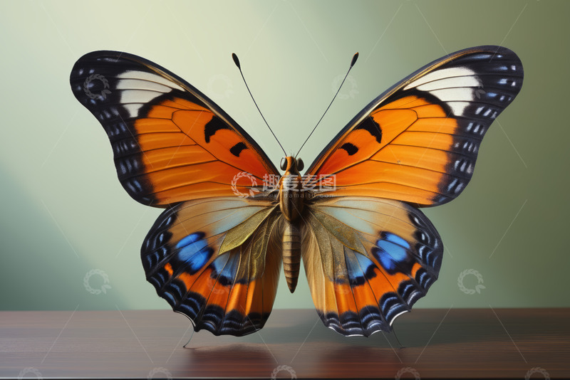 高清大图下载【趣麦麦图】彩色蝴蝶特写