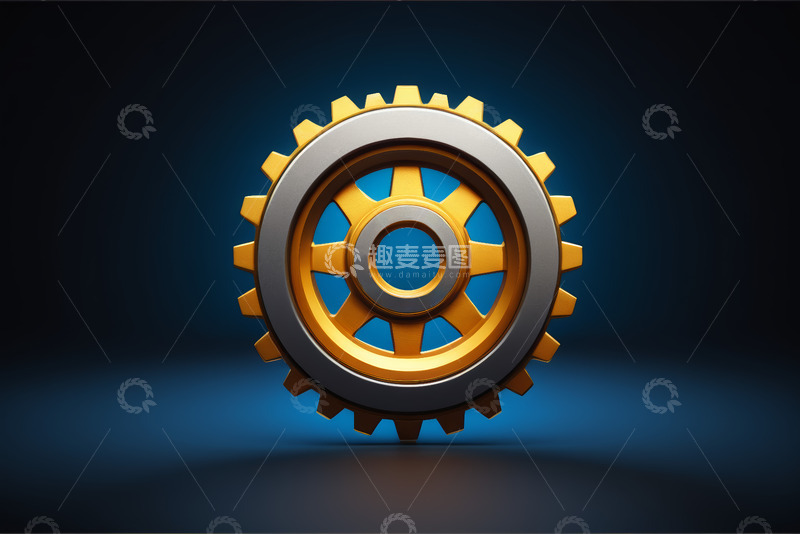 高清大图下载【趣麦麦图】金属齿轮特写