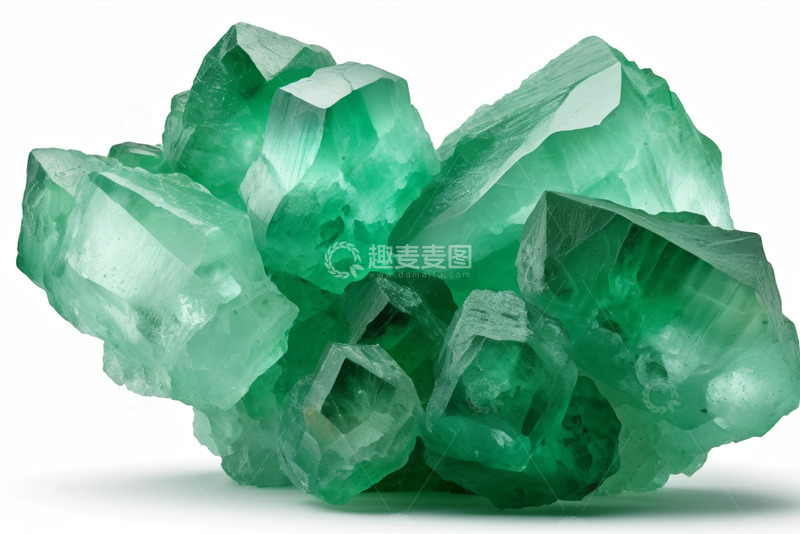 高清大图下载【趣麦麦图】绿色水晶矿石特写