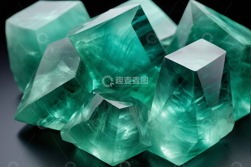 高清大图下载【趣麦麦图】绿色水晶宝石特写