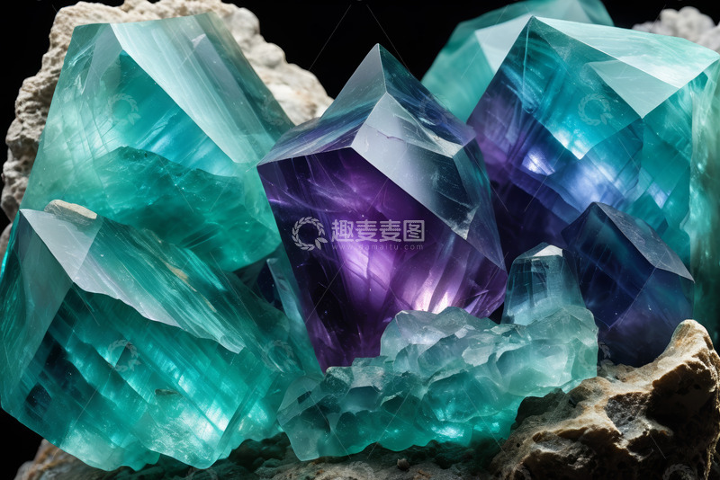 高清大图下载【趣麦麦图】多彩水晶宝石特写