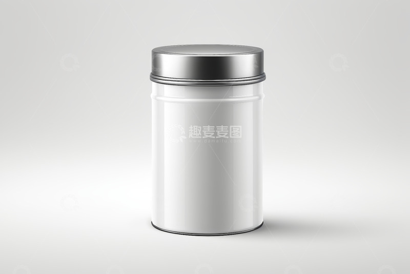 高清大图下载【趣麦麦图】白色金属容器产品展示