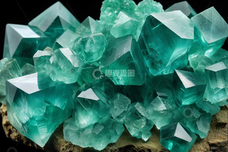 高清大图下载【趣麦麦图】绿色水晶矿物特写