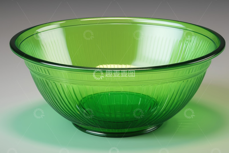高清大图下载【趣麦麦图】绿色玻璃碗静物特写