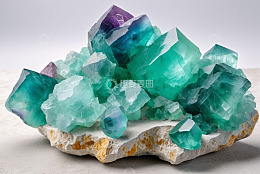 多彩矿物晶体特写