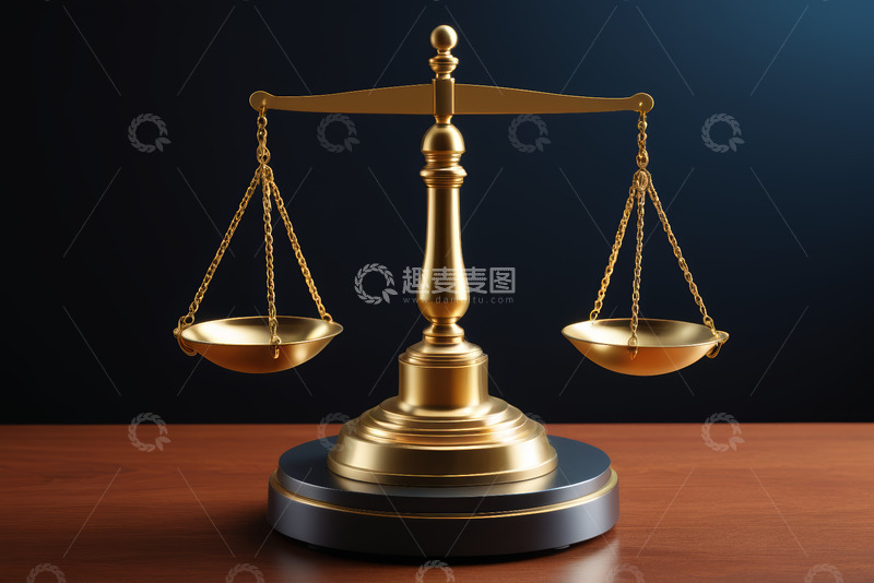 高清大图下载【趣麦麦图】金色天平秤静物展示