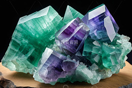 多彩矿物晶体特写