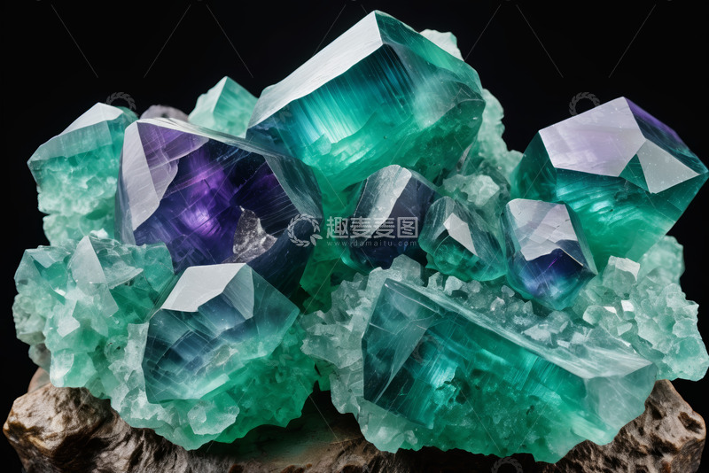 高清大图下载【趣麦麦图】多彩水晶矿石特写