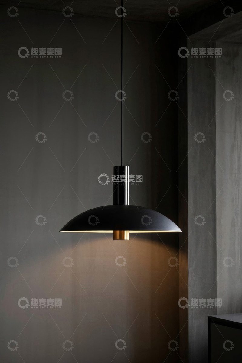 高清大图下载【趣麦麦图】现代室内黑色吊灯装饰