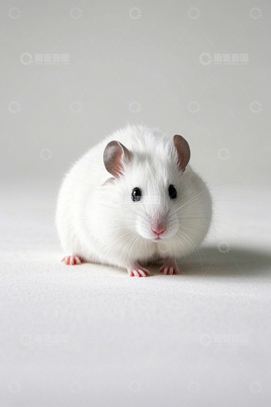 白色仓鼠特写