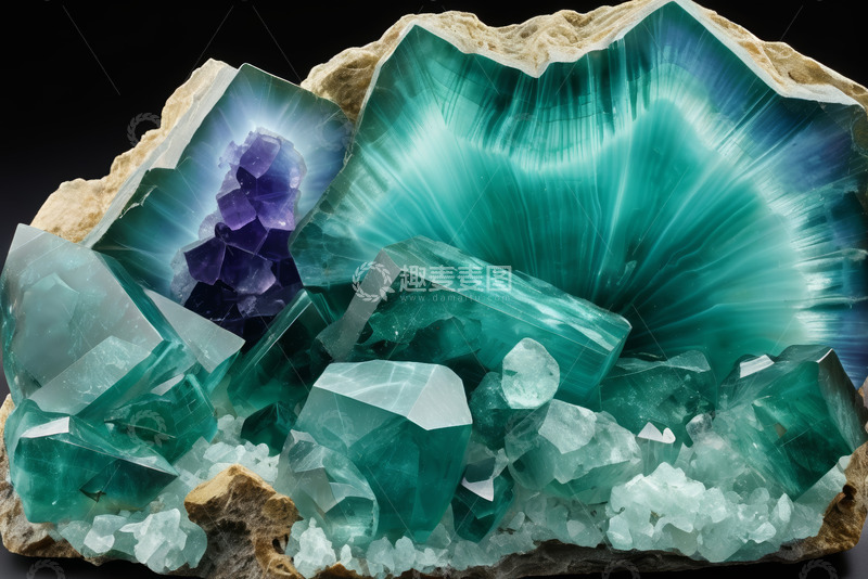高清大图下载【趣麦麦图】多彩水晶与矿物特写