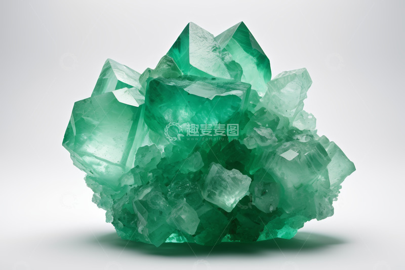 高清大图下载【趣麦麦图】绿色水晶矿物特写