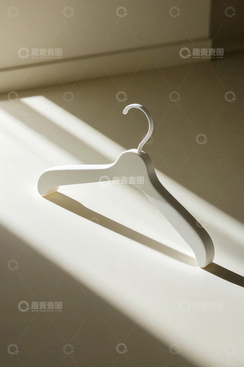 高清大图下载【趣麦麦图】室内地面上的白色衣架