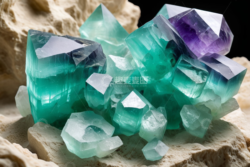高清大图下载【趣麦麦图】多彩宝石晶体特写素材