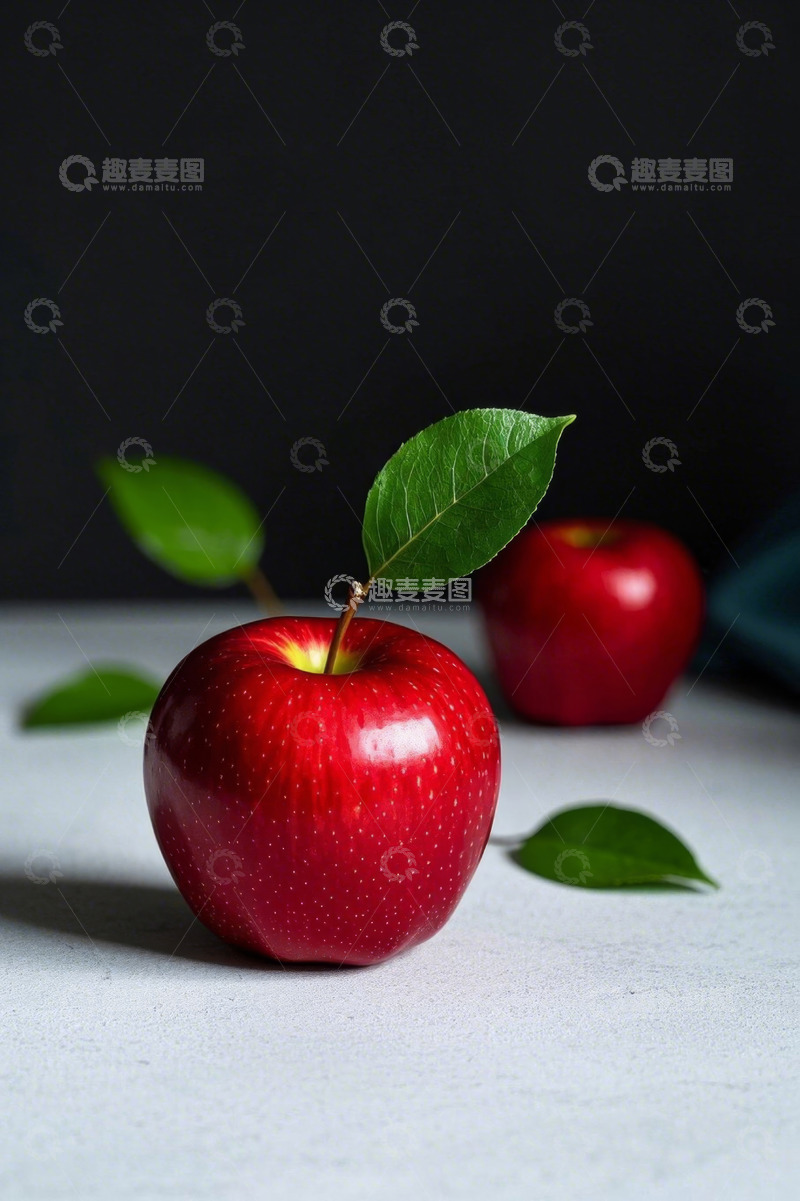 高清大图下载【趣麦麦图】红色新鲜苹果特写