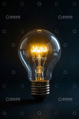 发光灯泡特写素材