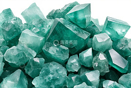 绿水晶矿物特写素材