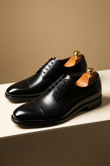 黑色男士皮鞋展示