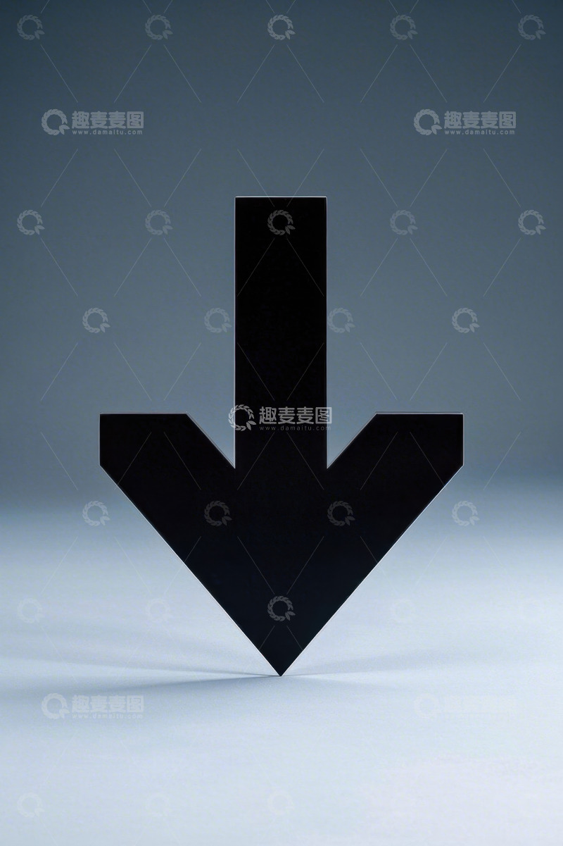高清大图下载【趣麦麦图】黑色向下箭头标志
