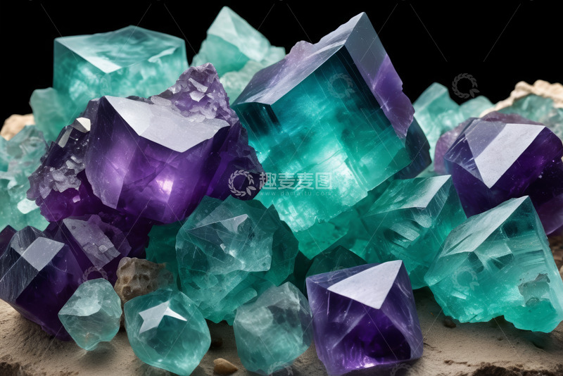 高清大图下载【趣麦麦图】多彩水晶矿物特写