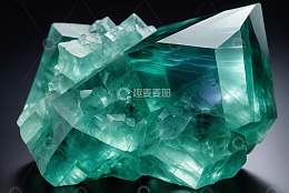 绿色晶体微距特写
