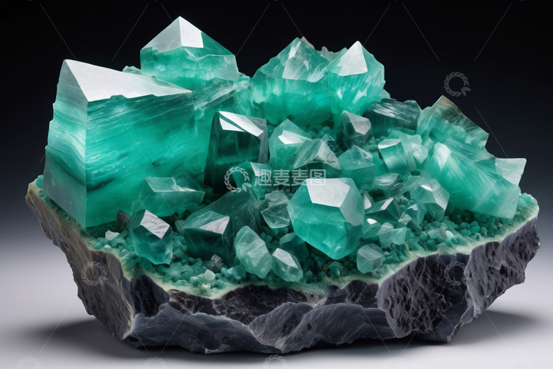 高清大图下载【趣麦麦图】绿水晶矿石特写素材