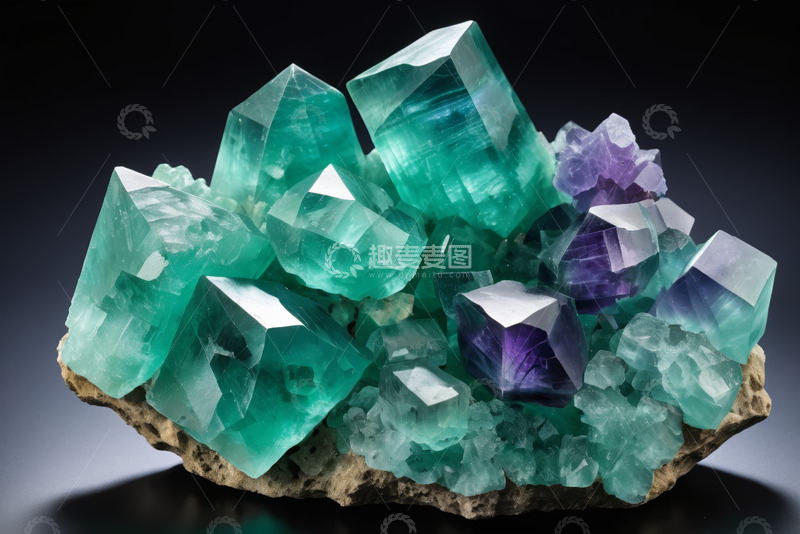 高清大图下载【趣麦麦图】多彩水晶矿石特写