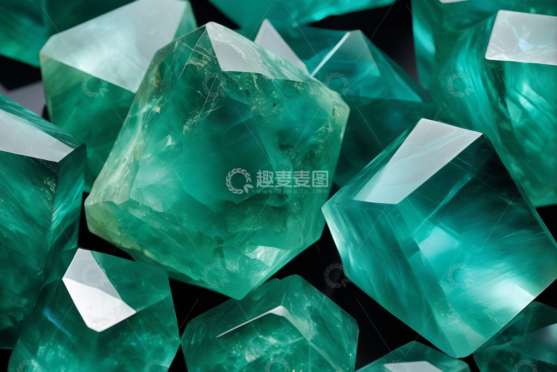 高清大图下载【趣麦麦图】绿色水晶宝石特写