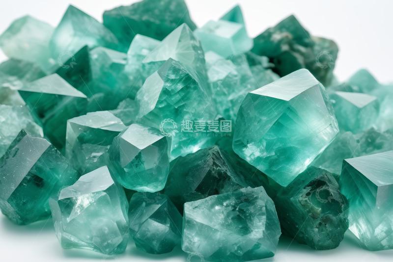 高清大图下载【趣麦麦图】绿色水晶宝石特写