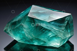 蓝绿色宝石特写