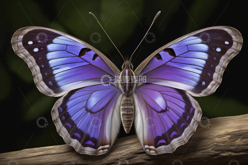 高清大图下载【趣麦麦图】紫色蝴蝶特写