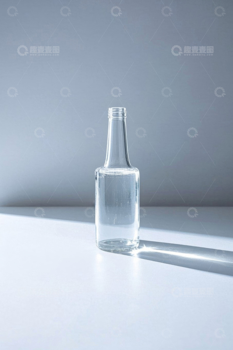 高清大图下载【趣麦麦图】透明玻璃瓶内装透明液体