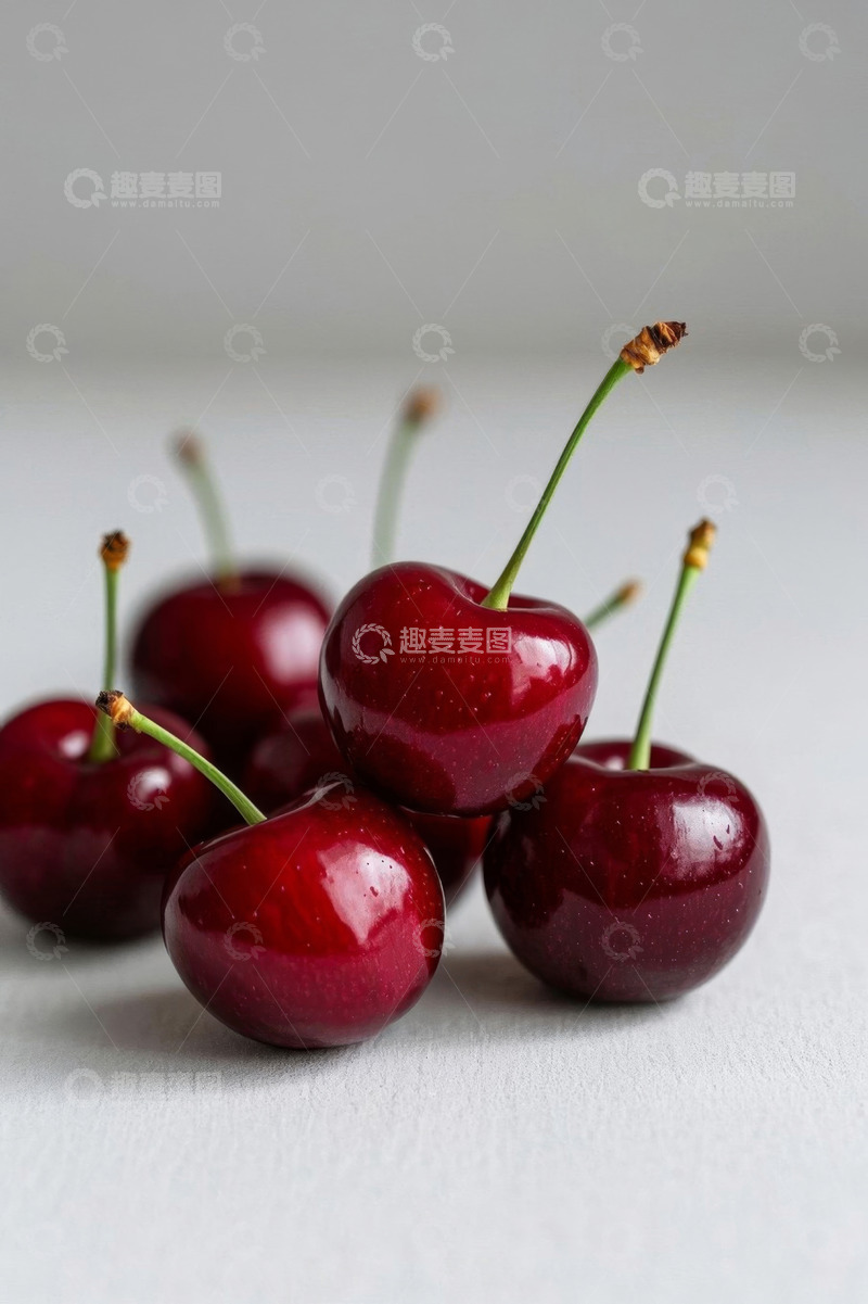 高清大图下载【趣麦麦图】新鲜红樱桃特写