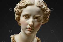 女性人物雕塑特写