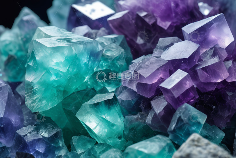 高清大图下载【趣麦麦图】多彩水晶微距特写