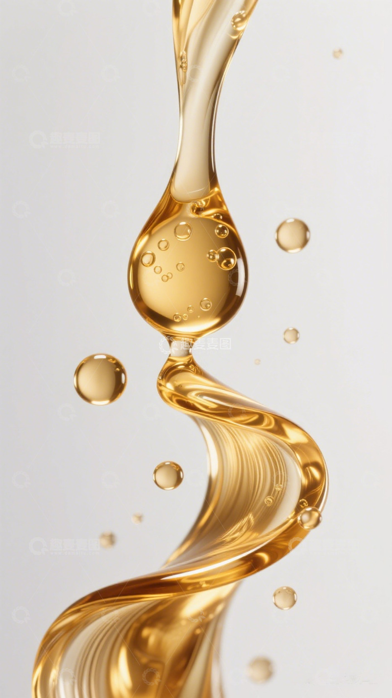 高清大图下载【趣麦麦图】金色液体流动艺术摄影