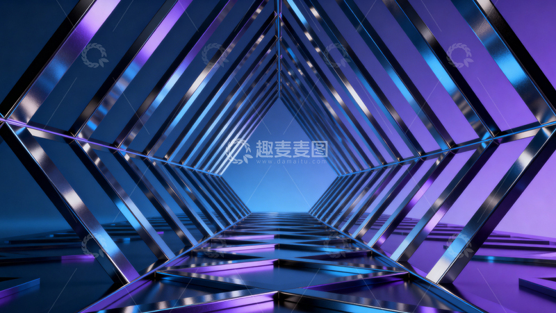 高清大图下载【趣麦麦图】科技风隧道背景065