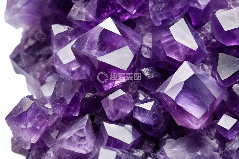 高清大图下载【趣麦麦图】紫水晶晶体特写