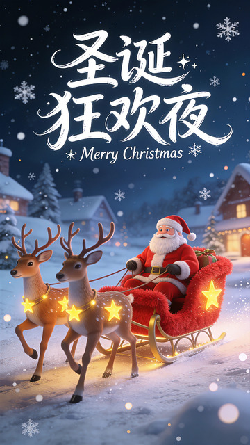 圣诞节手机海报