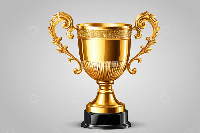 金色奖杯特写