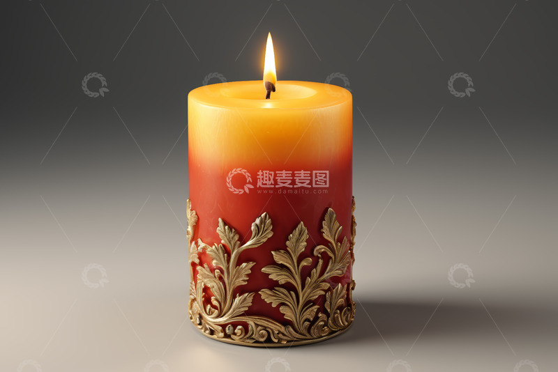 高清大图下载【趣麦麦图】装饰蜡烛火焰特写