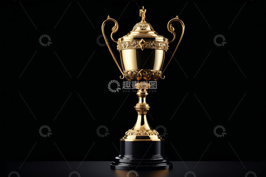 金色奖杯特写