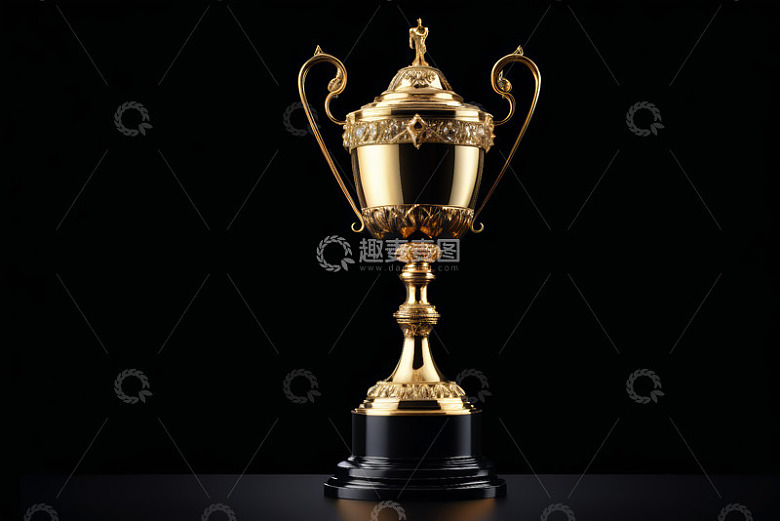 金色奖杯特写