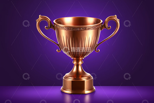 金色奖杯特写