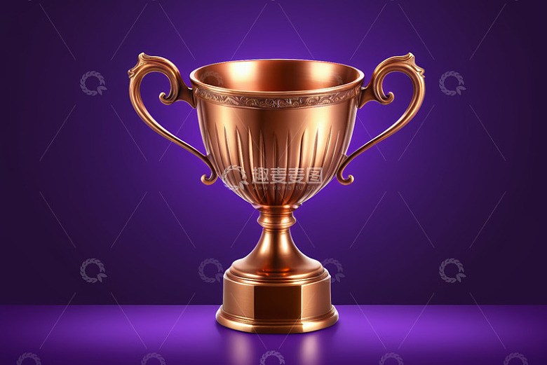 金色奖杯特写